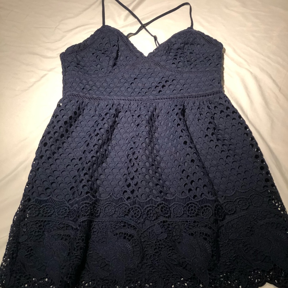 Abercrombie & Fitch crotchet blue dress